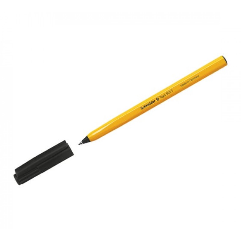 Ручка шариковая Schneider Tops 505 F черная оранжевый корпус 0,8mm (50шт/уп)